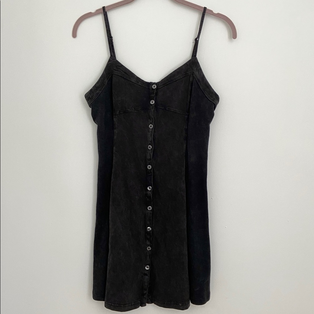 American Eagle Black Button-Up Dress